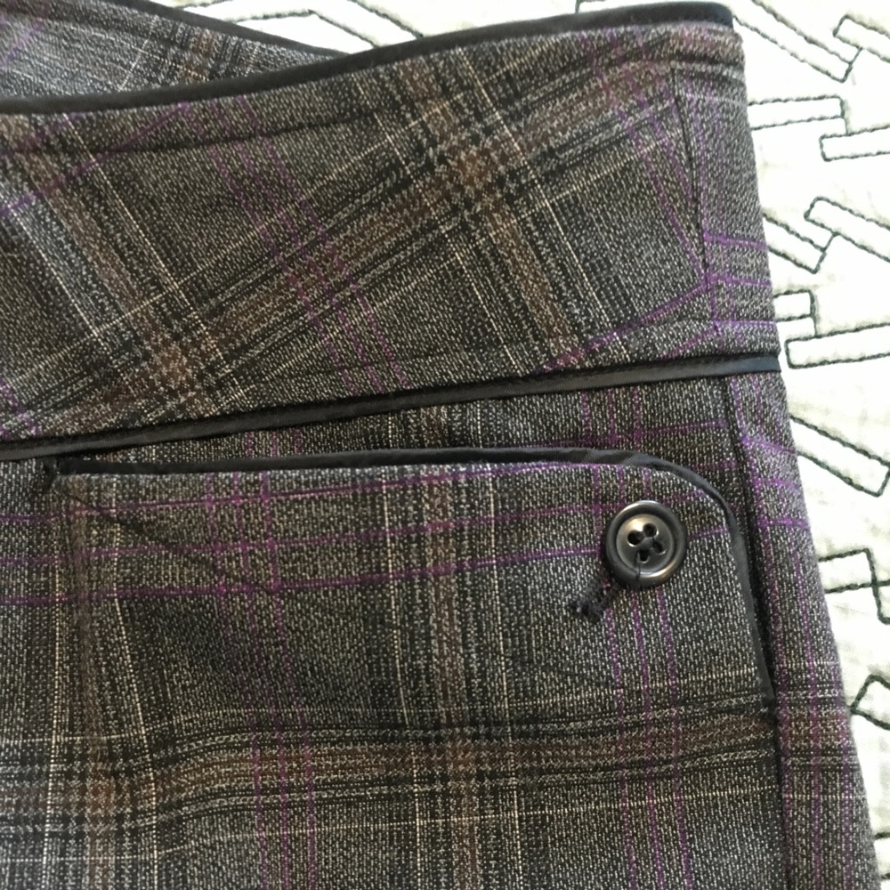 Wide leg cuffed trousers